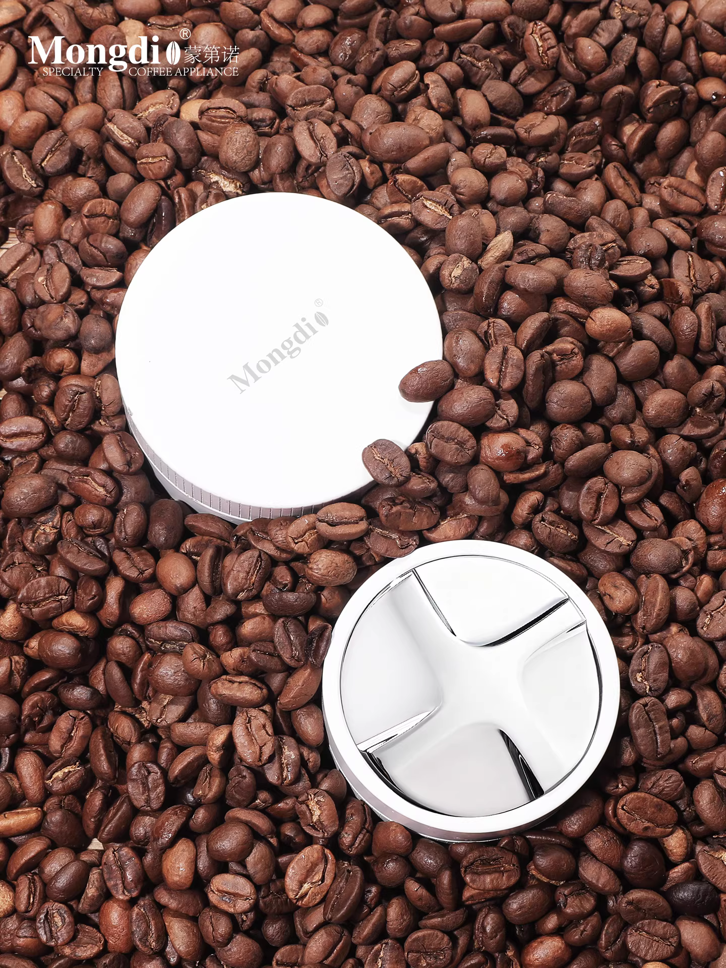 Dụng cụ nén cà phê dựa trên trọng lực Mongdio, máy ép cà phê, búa nén, bộ pha cà phê tự động bằng thép không gỉ 51/58mm