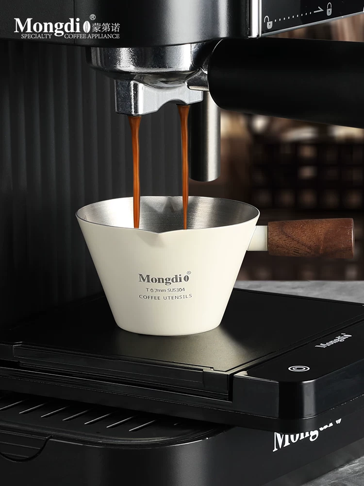 Cốc chiết xuất cà phê Mongdio cốc espresso cốc cà phê bằng thép không gỉ cốc đo lường chất lỏng cốc cốc espresso