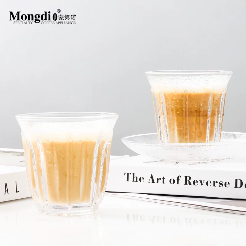 Cốc cà phê thủy tinh Mongdio, cốc cao cấp và tinh tế, cốc thủy tinh, cốc cà phê trắng kiểu Ý của Úc