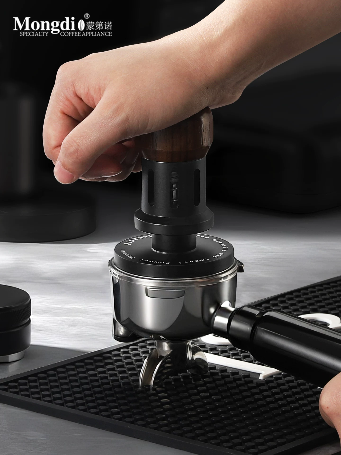 Máy ép cà phê Mongdio, lực ép không đổi, dụng cụ phân phối lực ép cố định 30 lbs, phụ kiện máy pha cà phê