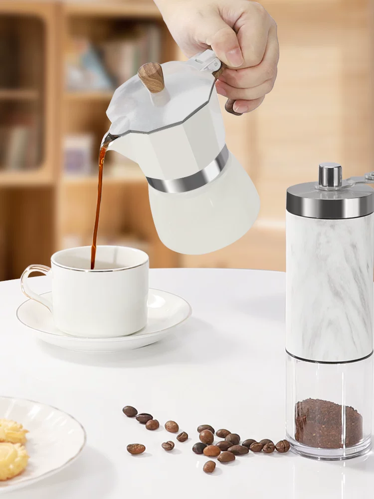 Bộ pha cà phê Moka pot Mongdio, máy xay cà phê cầm tay, máy pha cà phê, bộ lọc cà phê, thiết bị pha cà phê ngoài trời, cắm trại