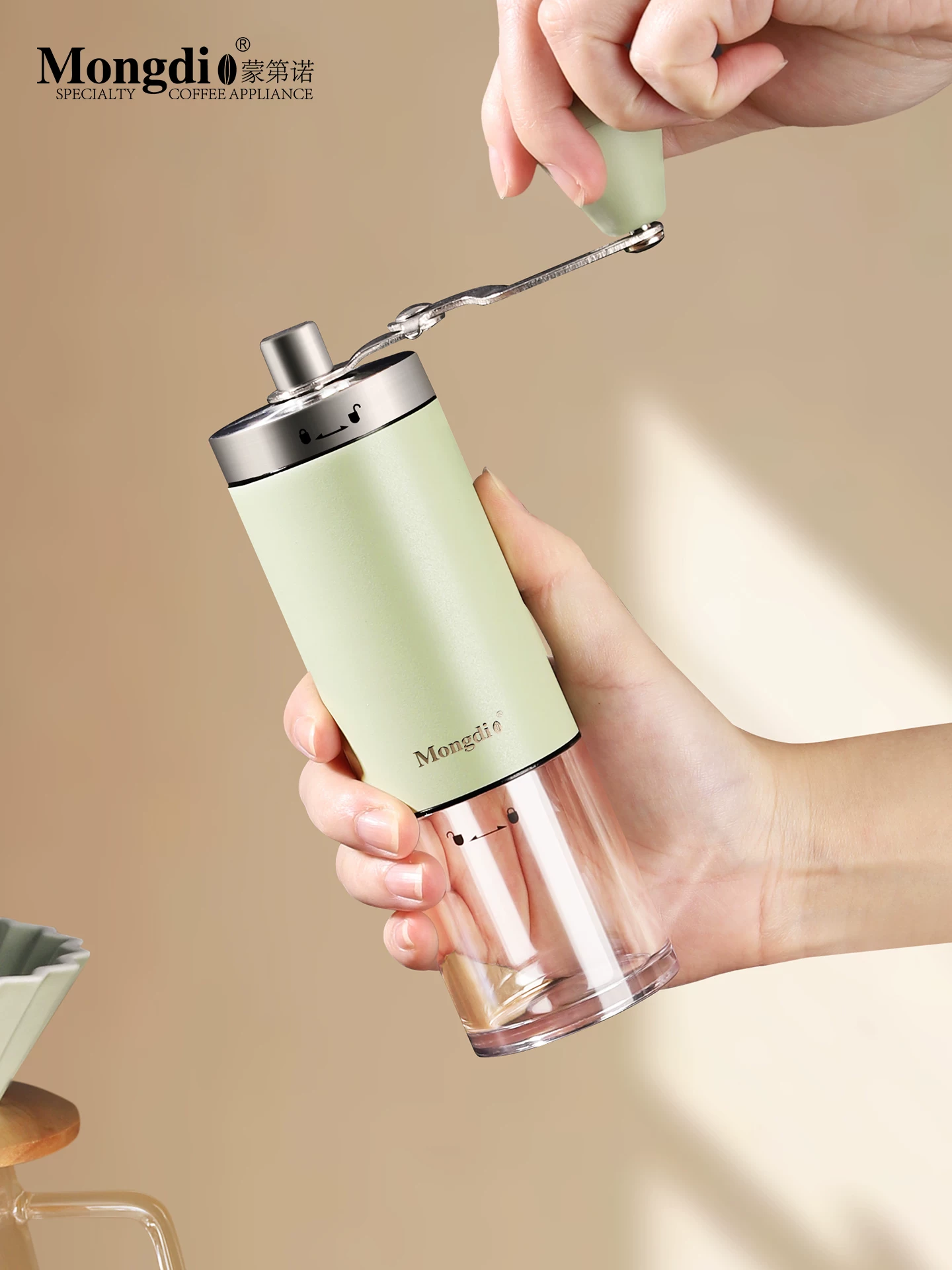 Máy xay cà phê quay tay Mongdio Máy xay cà phê thủ công Máy xay hạt cà phê Máy xay hạt cà phê quay tay Máy xay hạt cà phê