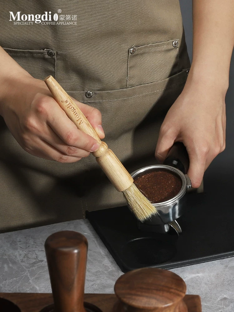 Bàn chải vệ sinh máy xay cà phê Mongdio, dụng cụ vệ sinh đầu pha cà phê, bộ dụng cụ vệ sinh cà phê đầy đủ, bàn chải vệ sinh bã cà phê