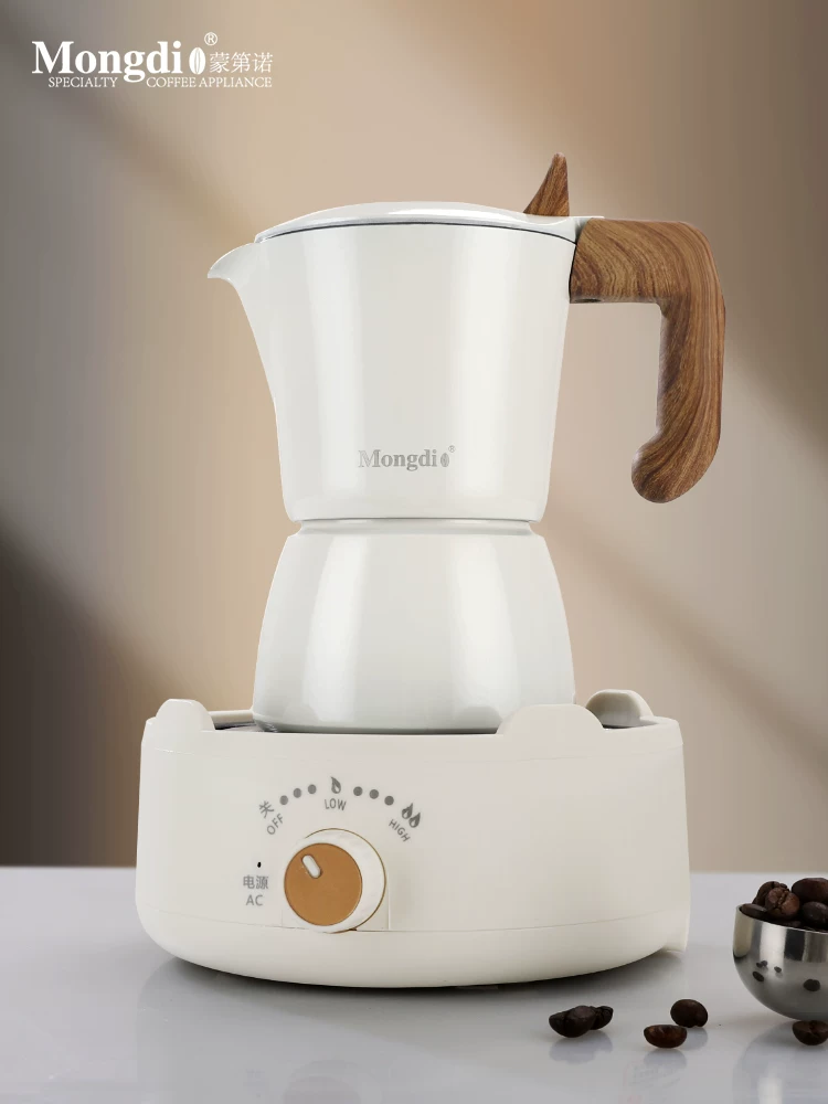 Máy pha cà phê moka pot hai van Mongdio Máy pha cà phê kiểu Ý Bộ ấm pha cà phê thủ công Bộ dụng cụ pha cà phê