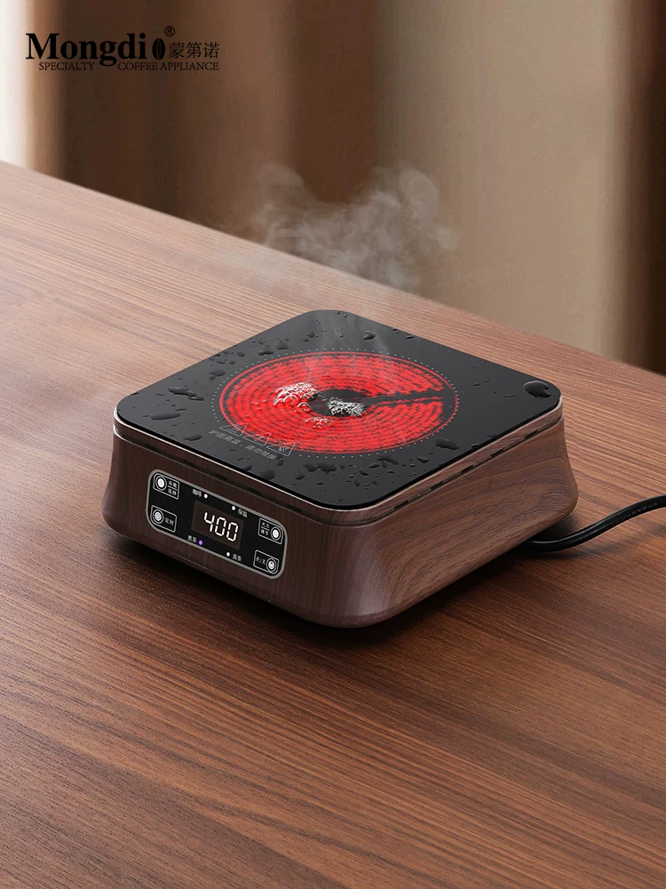 Ấm đun trà điện Mongdio 2024 mẫu mới, ấm trà thủy tinh, bếp điện gốm, dụng cụ pha trà gia dụng, ấm pha trà