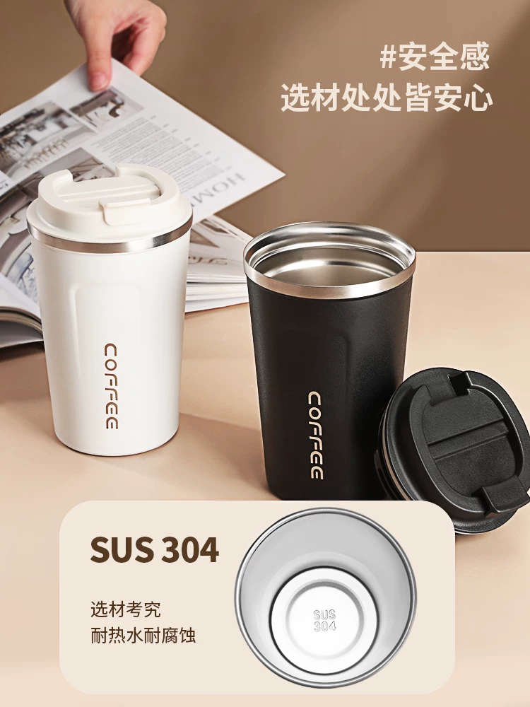 Cốc cà phê Mongdio, cốc du lịch, cốc giữ nhiệt, cốc nước mang đi di động, cốc cà phê bằng thép không gỉ cao cấp tinh tế