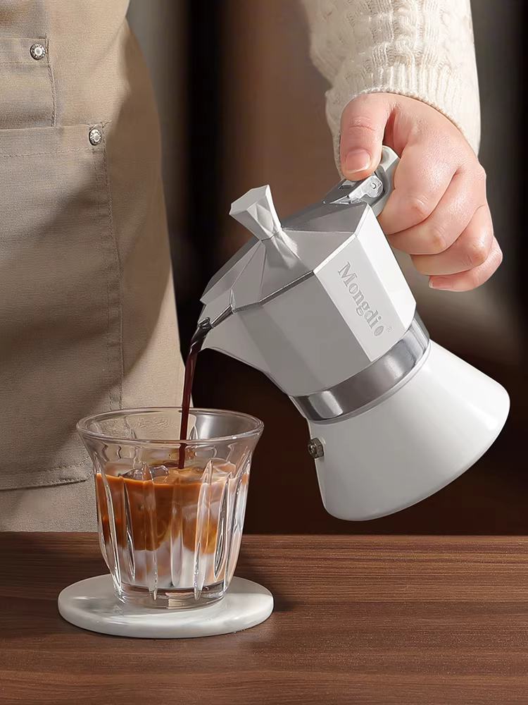 Mongdio Moka pot set máy pha cà phê hộp quà tặng máy pha cà phê máy pha cà phê espresso quà tặng sinh nhật
