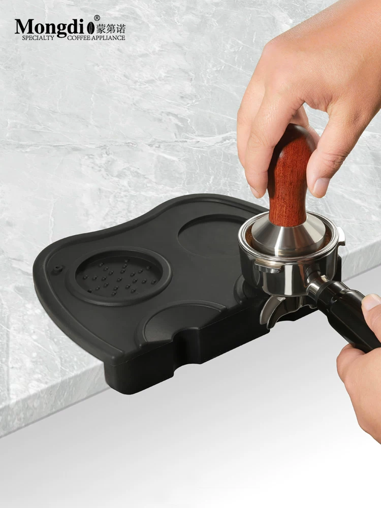 Khăn lót tamper cà phê Mongdio, thảm lót cà phê, vải lót bột cà phê, giá đỡ tamper cà phê, thảm chống trượt cho quầy bar, thảm góc bàn