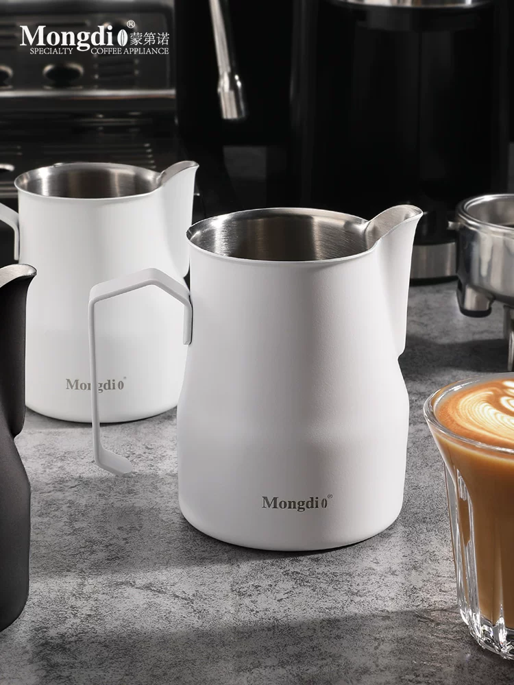 Bình pha cà phê Mongdio, cốc pha cà phê latte art, cốc tạo bọt sữa, cốc cà phê đặc biệt bằng thép không gỉ espresso latte art