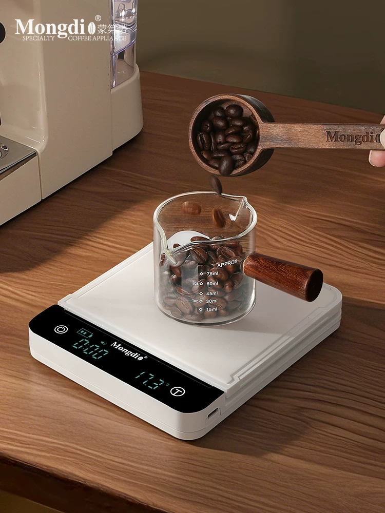 Cân điện tử cà phê Mongdio, cân điện tử đặc biệt dành cho cà phê pha thủ công, cân cà phê, thiết bị cân hạt cà phê Ý