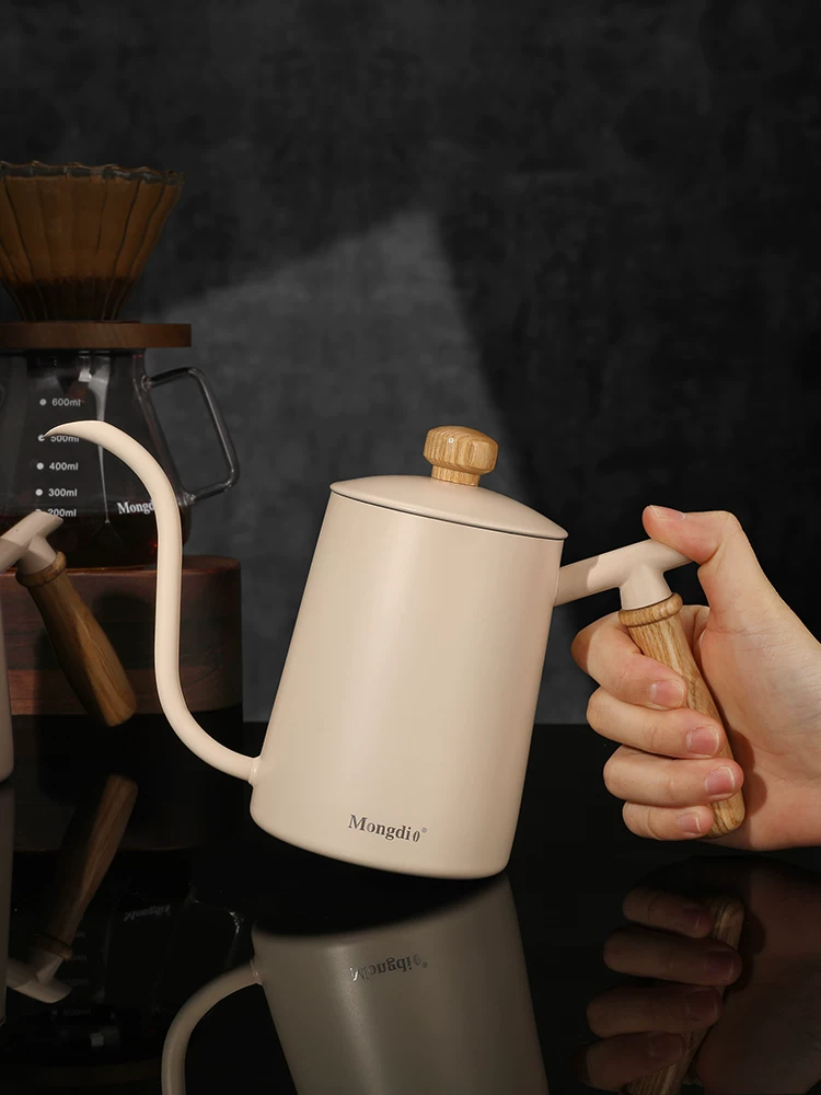 Ấm pha cà phê kiểu Pour-over Mongdio, ấm pha cà phê bằng thép không gỉ có vòi dài, ấm pha cà phê chuyên nghiệp.
