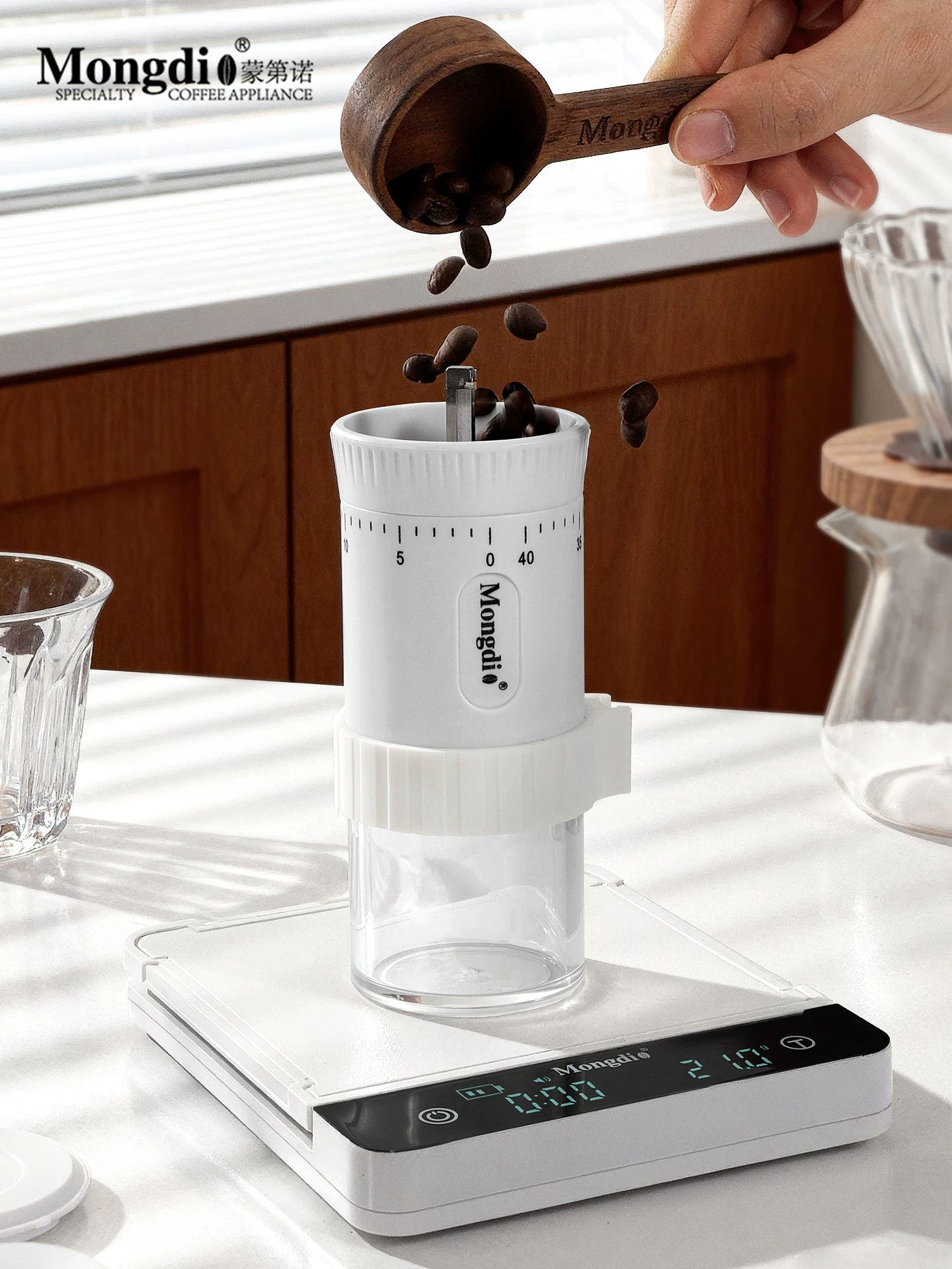 Máy xay cà phê cầm tay Mongdio máy pha cà phê bằng tay máy xay hạt cà phê cầm tay dụng cụ xay hạt cà phê bằng tay