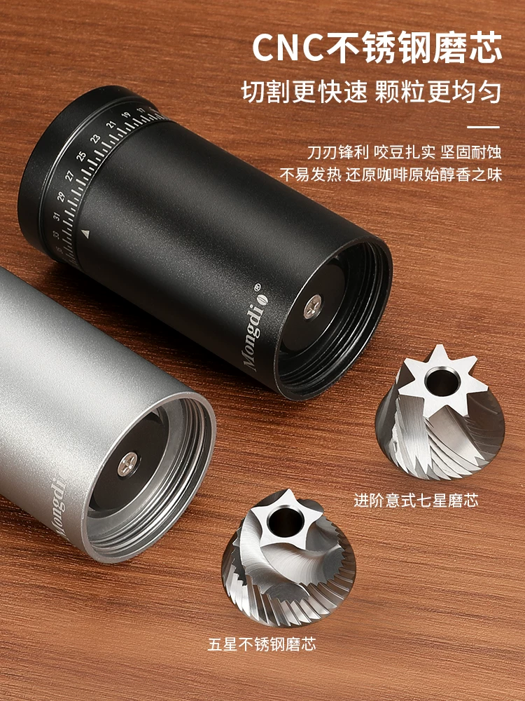 Máy xay cà phê cầm tay Mongdio máy pha cà phê thủ công máy xay hạt cà phê cầm tay CNC máy xay cà phê thủ công
