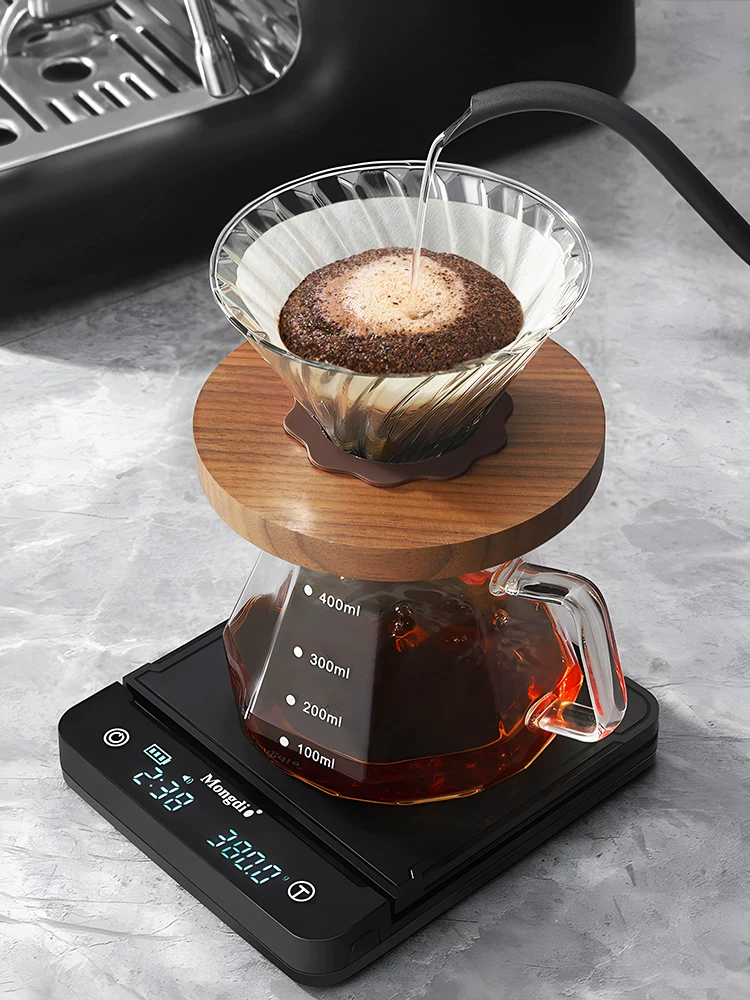 Cân điện tử cà phê Mongdio chống nước pha cà phê espresso bằng tay cân thông minh cân hẹn giờ cân điện tử cân nhà bếp
