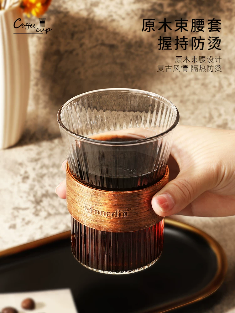 Ly cà phê Mongdio, ly đá Mỹ cao cấp, kiểu dáng tinh tế, phong cách mạng xã hội, ly latte trong suốt dùng trong gia đình