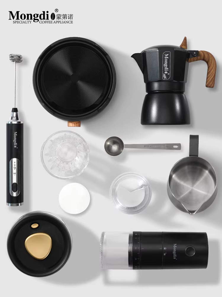 Máy pha cà phê Moka pot thế hệ thứ ba của Mongdio Máy pha cà phê espresso van đôi nhỏ gọn dành cho hộ gia đình