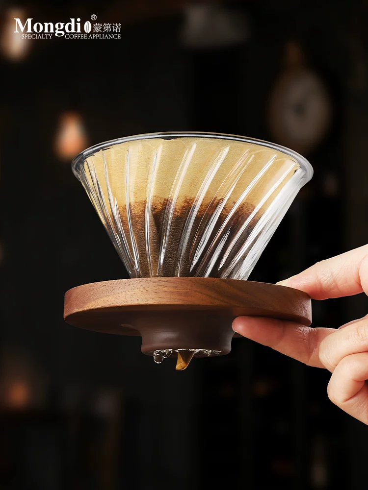 Bộ pha cà phê Pour-over Mongdio V60, cốc lọc cà phê, ấm pha cà phê, ấm chia sẻ, bộ pha cà phê bằng thủy tinh