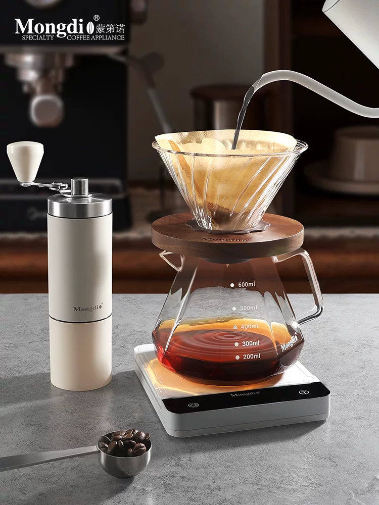 Bộ pha cà phê Pour-over Mongdio V60, cốc lọc cà phê, ấm chia cà phê, ấm pha cà phê Pour-over, thiết bị pha cà phê