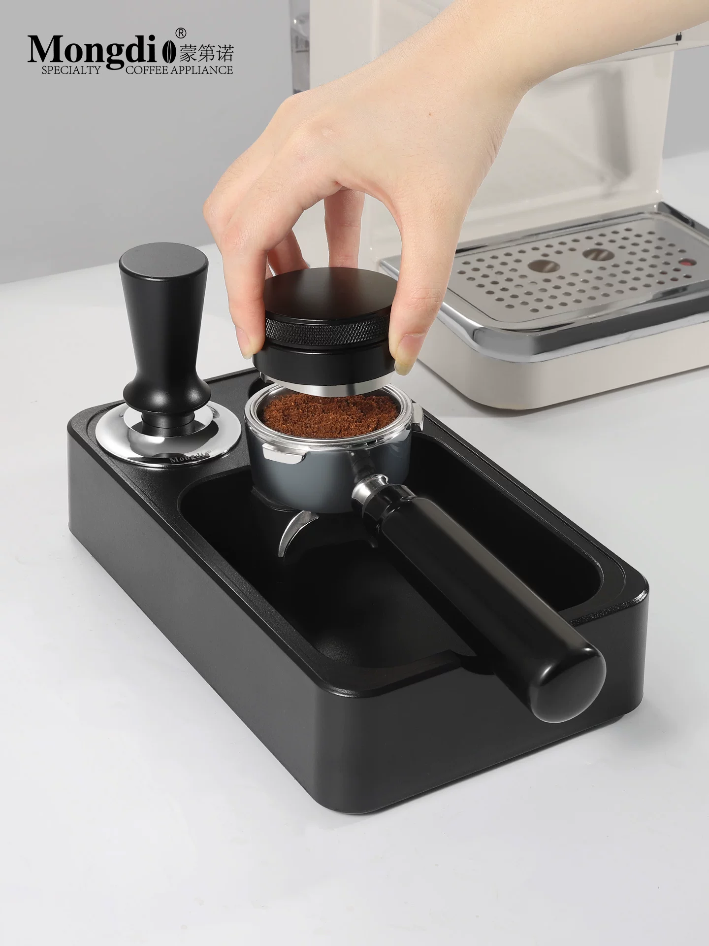 Bộ phận phân phối bột Mongdio, hộp đựng bã cà phê, đế ép, phụ kiện máy pha cà phê tích hợp, dụng cụ, dụng cụ bảo quản, bộ hoàn chỉnh