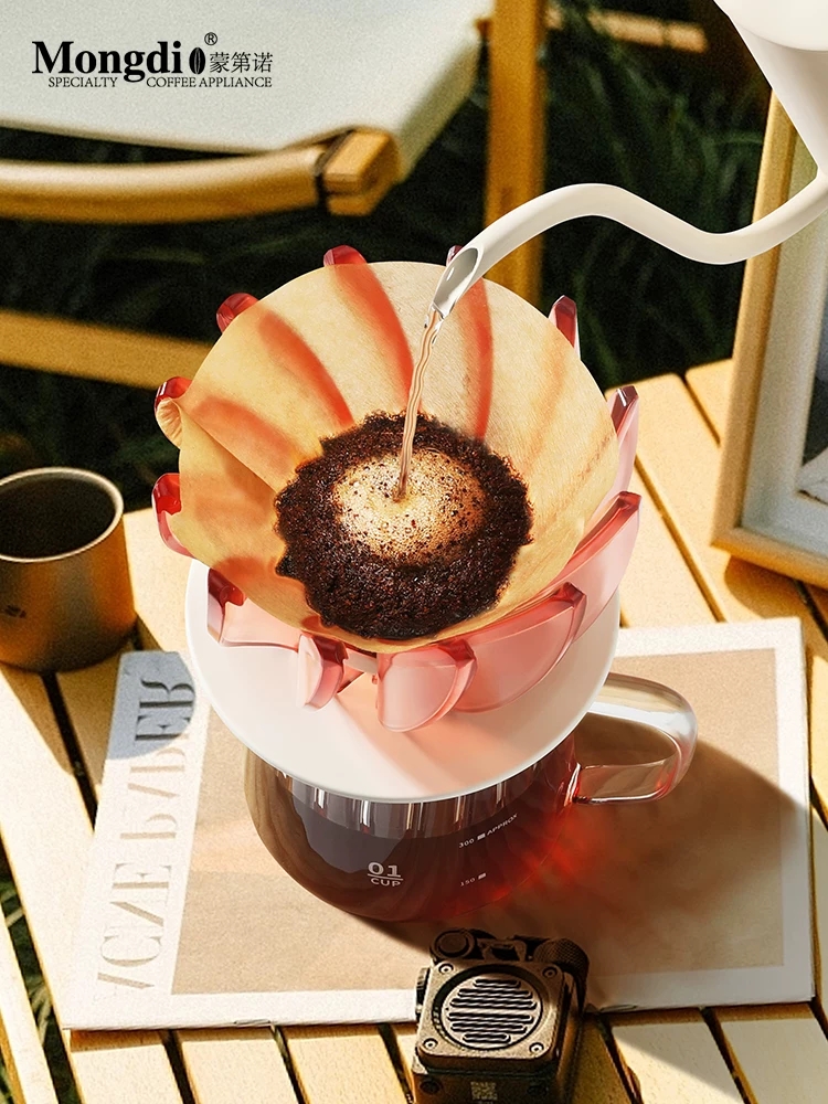 Cốc lọc cà phê Mongdio V60 phễu lọc cà phê pha bằng tay loại nhỏ giọt bột cà phê lọc dụng cụ pha cà phê