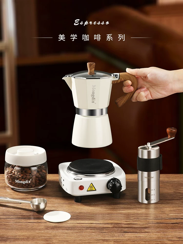 Mongdio Moka pot set hộp quà tặng quà tặng sinh nhật cho phụ nữ và nam giới quà cưới quà tân gia quà lưu niệm