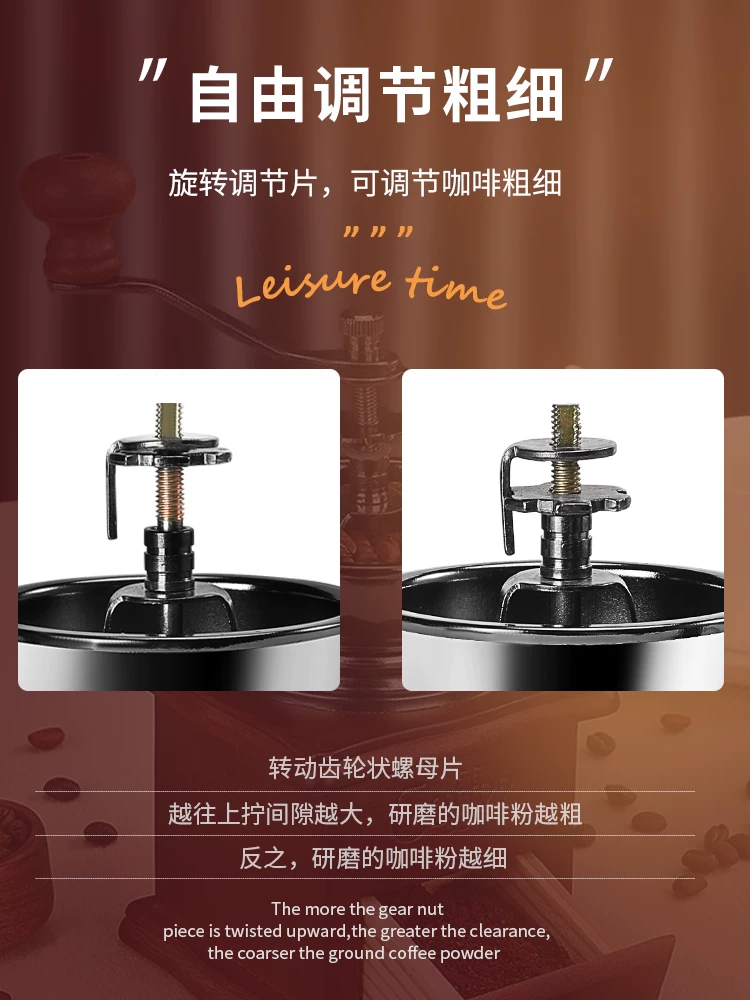 Máy xay cà phê thủ công Mongdio máy xay cà phê gia đình nhỏ máy xay cà phê retro máy xay cà phê quay tay