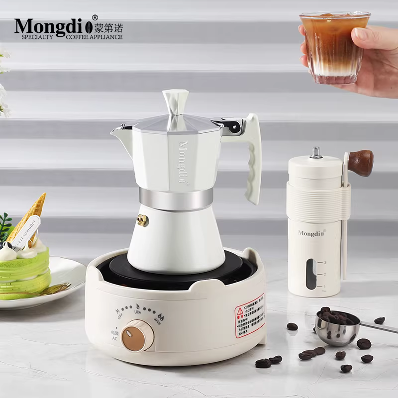 Máy pha cà phê Moka pot nhỏ gọn, máy pha cà phê espresso gia đình, ấm pha cà phê Moka, bộ pha cà phê thủ công