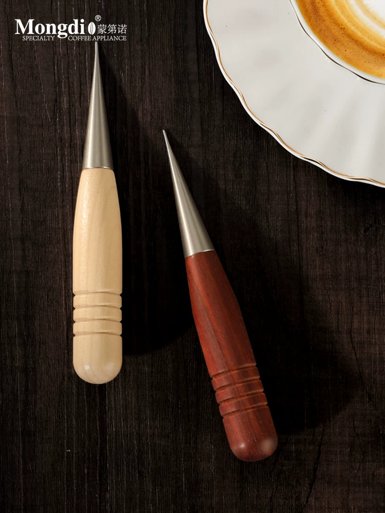 Dụng cụ tạo hình cà phê Latte Art bằng thép không gỉ, bút tạo hình Latte Art, kim móc, kim chạm khắc, dụng cụ pha cà phê