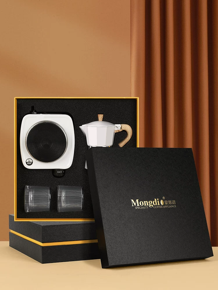 Bộ dụng cụ pha cà phê Moka pot quà tặng, thiết bị pha cà phê thủ công tại nhà, dụng cụ pha cà phê ngoài trời