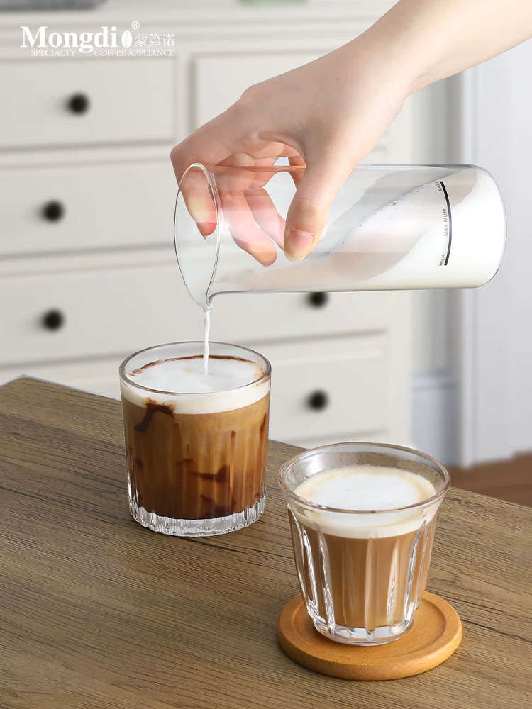 Máy tạo bọt sữa điện Mongdio, máy tạo bọt sữa tự động, máy tạo bọt sữa cà phê, cốc sữa