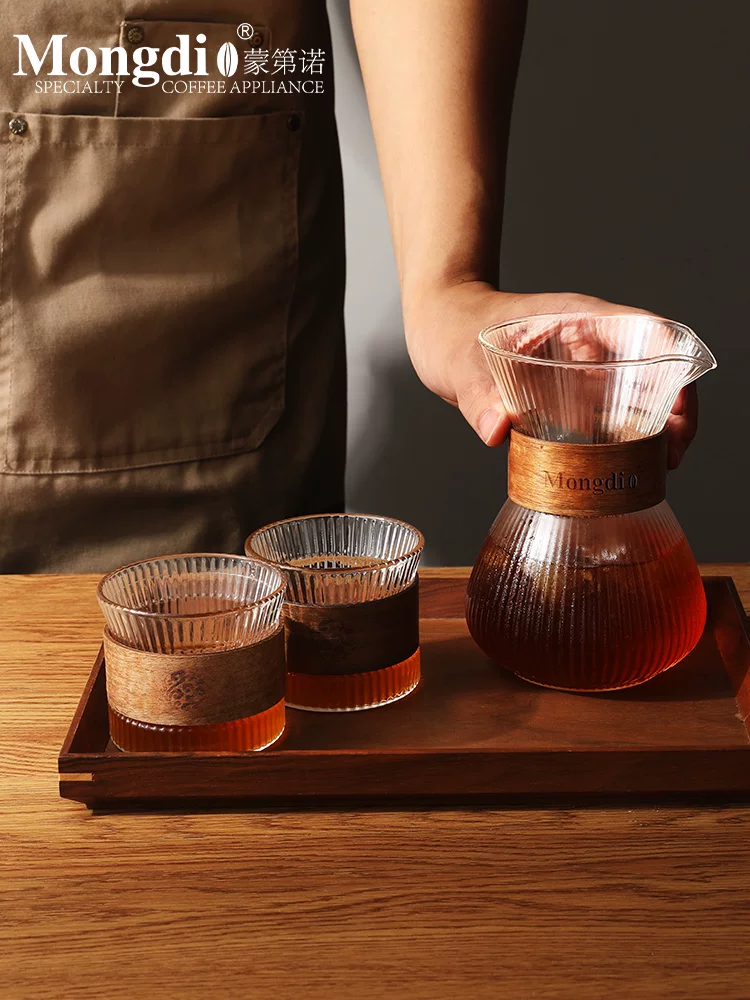Bình chia sẻ cà phê Mongdio, cốc cà phê nhỏ giọt, bình chia sẻ pha cà phê bằng tay, bình cà phê, phễu thủy tinh, cốc nếm thử