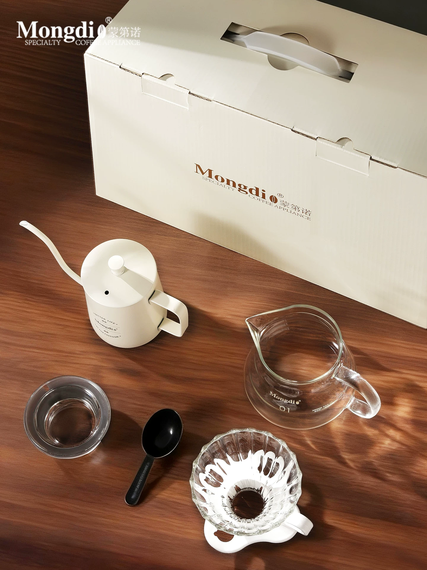 Bộ ấm pha cà phê Pour-over Mongdio, dụng cụ pha cà phê, hộp quà tặng, ấm pha cà phê Pour-over, ấm chia cà phê, máy pha cà phê, quà tặng sinh nhật