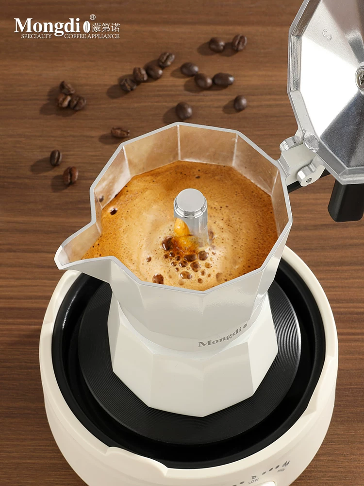 Bộ ấm pha cà phê moka van đôi Mongdio, ấm pha cà phê moka, ấm pha cà phê thủ công, máy pha cà phê espresso