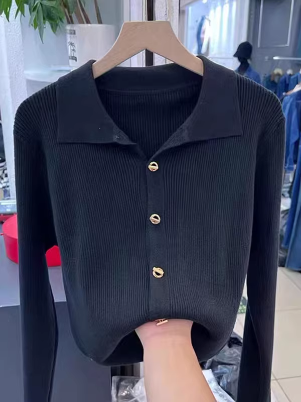 Hàng thanh lý quần áo nữ có mác cắt, xuất khẩu, áo cardigan dệt kim cài khuy, áo thun dài tay chất liệu mềm mại, thích hợp làm áo khoác ngoài.