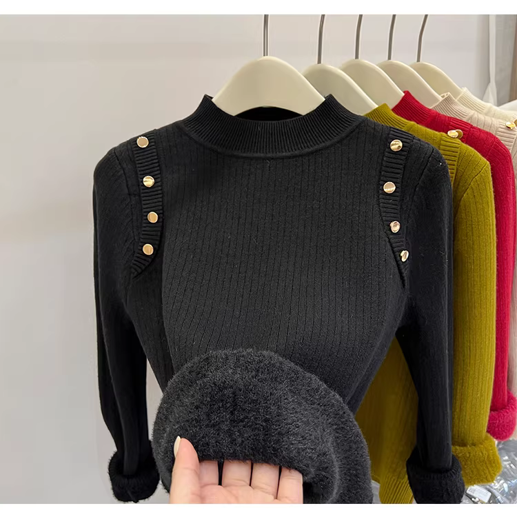 Quần áo nữ giảm giá, áo cardigan dệt kim cổ chữ V cắt nhãn, phong cách lười biếng mùa thu đông, áo khoác len dáng rộng và tôn dáng, hợp thời trang.