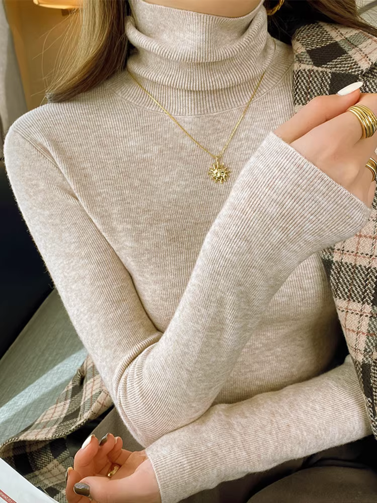 Hàng thanh lý, đồ giá rẻ từ các thương hiệu nổi tiếng, hàng tồn kho, áo len cổ lọ dài tay mặc trong mùa thu đông dành cho nữ.