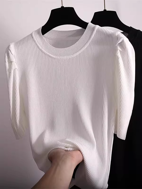 Hàng thanh lý áo nữ kiểu Âu, có mác, tay bồng thời trang, áo len cổ tròn, áo kiểu mùa hè tay lửng hợp xu hướng.