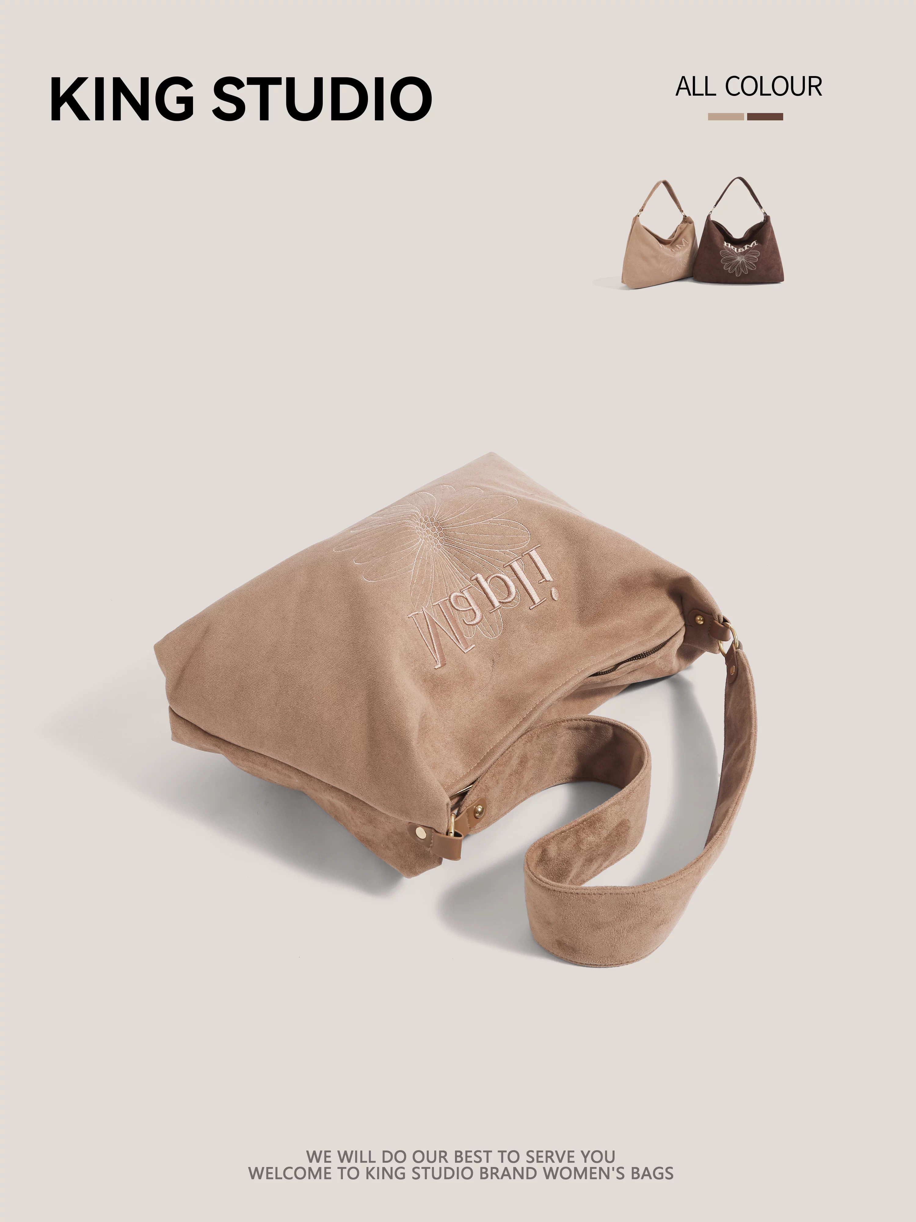 Túi tote thêu hoa cao cấp dành cho nữ, mẫu mới 2025, dung tích lớn, đeo vai/nách, đi làm, đeo chéo