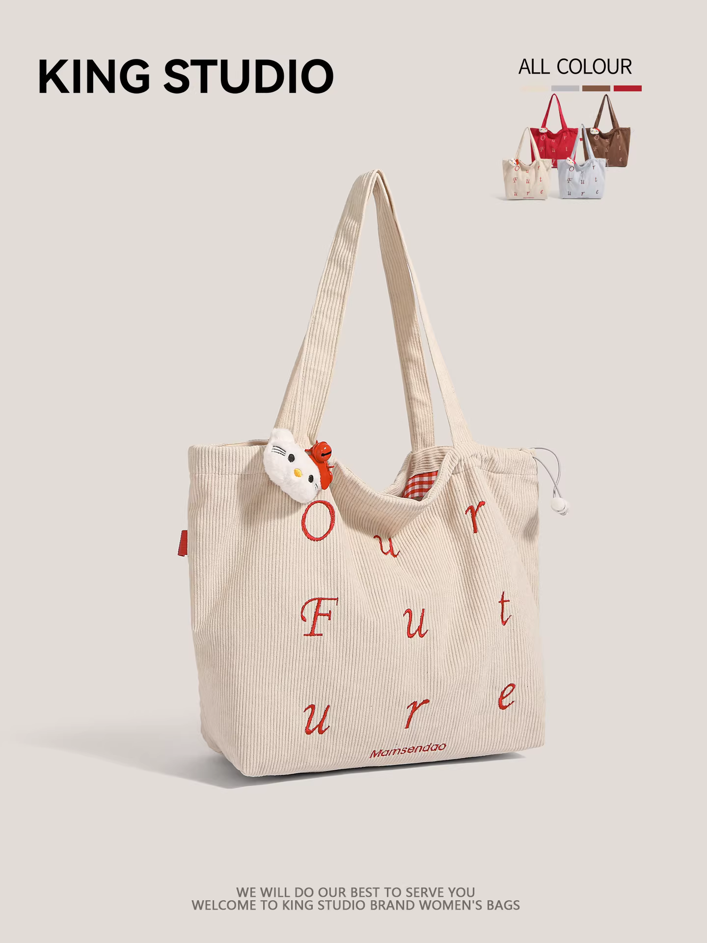 Túi đeo vai thêu vải nhung dành cho nữ, túi tote nghệ thuật sức chứa lớn, túi mua sắm cầm tay, túi đi học và đi làm