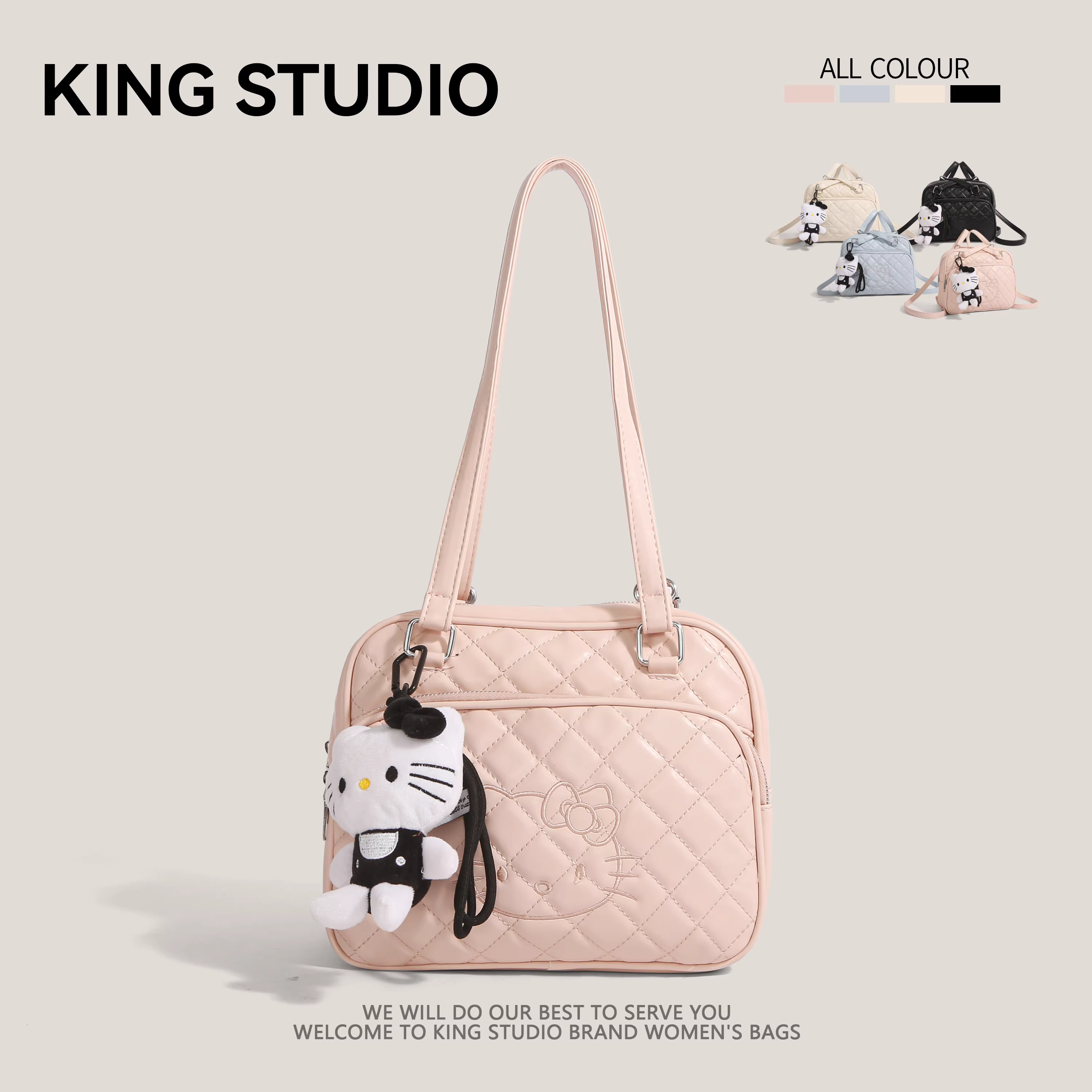 Ba lô Hello Kitty dành cho nữ 2025 mẫu mới dễ thương, đa năng, túi đeo vai nhỏ gọn, túi xách đi làm