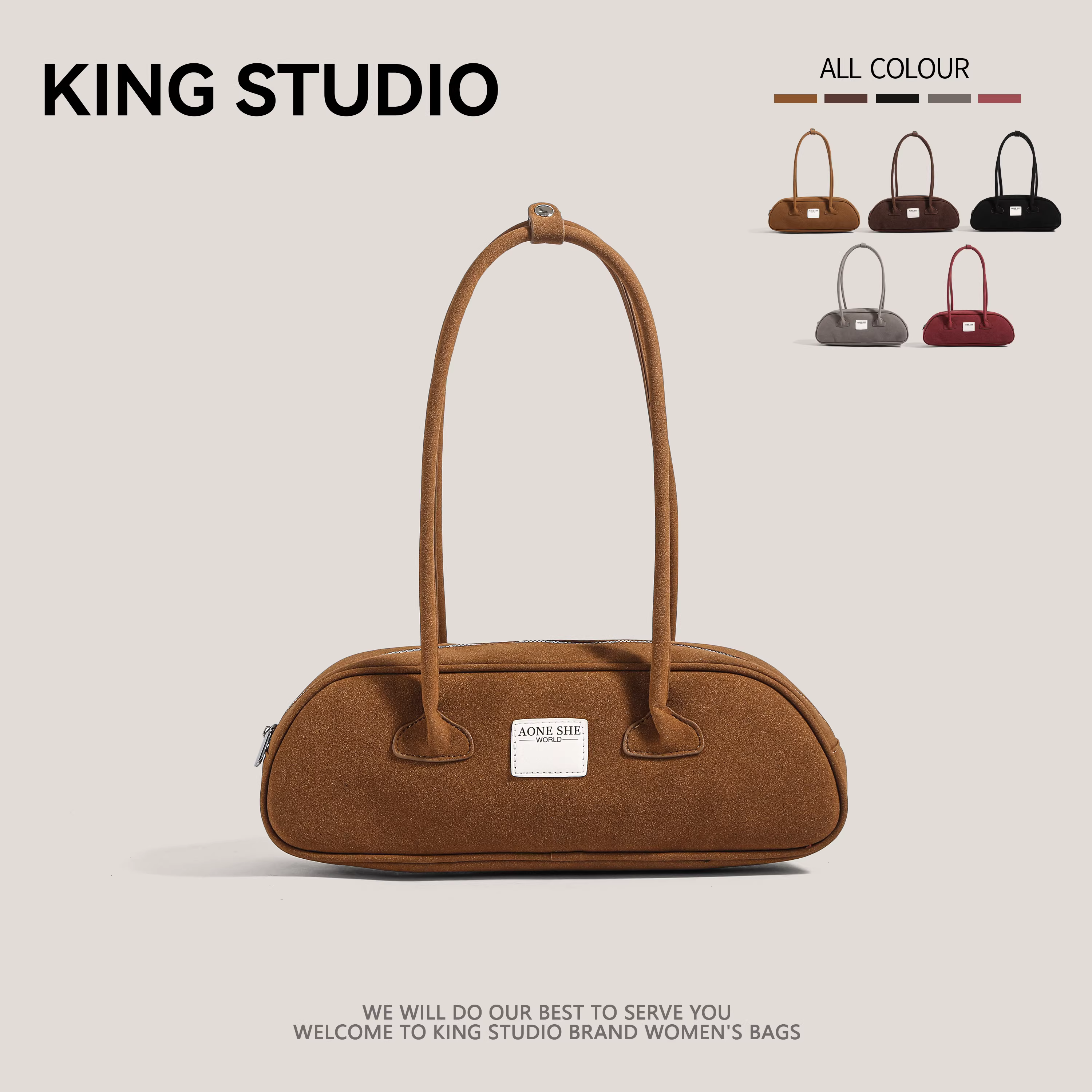 Túi đeo nách phong cách retro dành cho nữ 2025, mẫu mới thời thượng Hàn Quốc, túi hình gối, thời trang đơn giản, dung tích lớn, túi xách đi làm