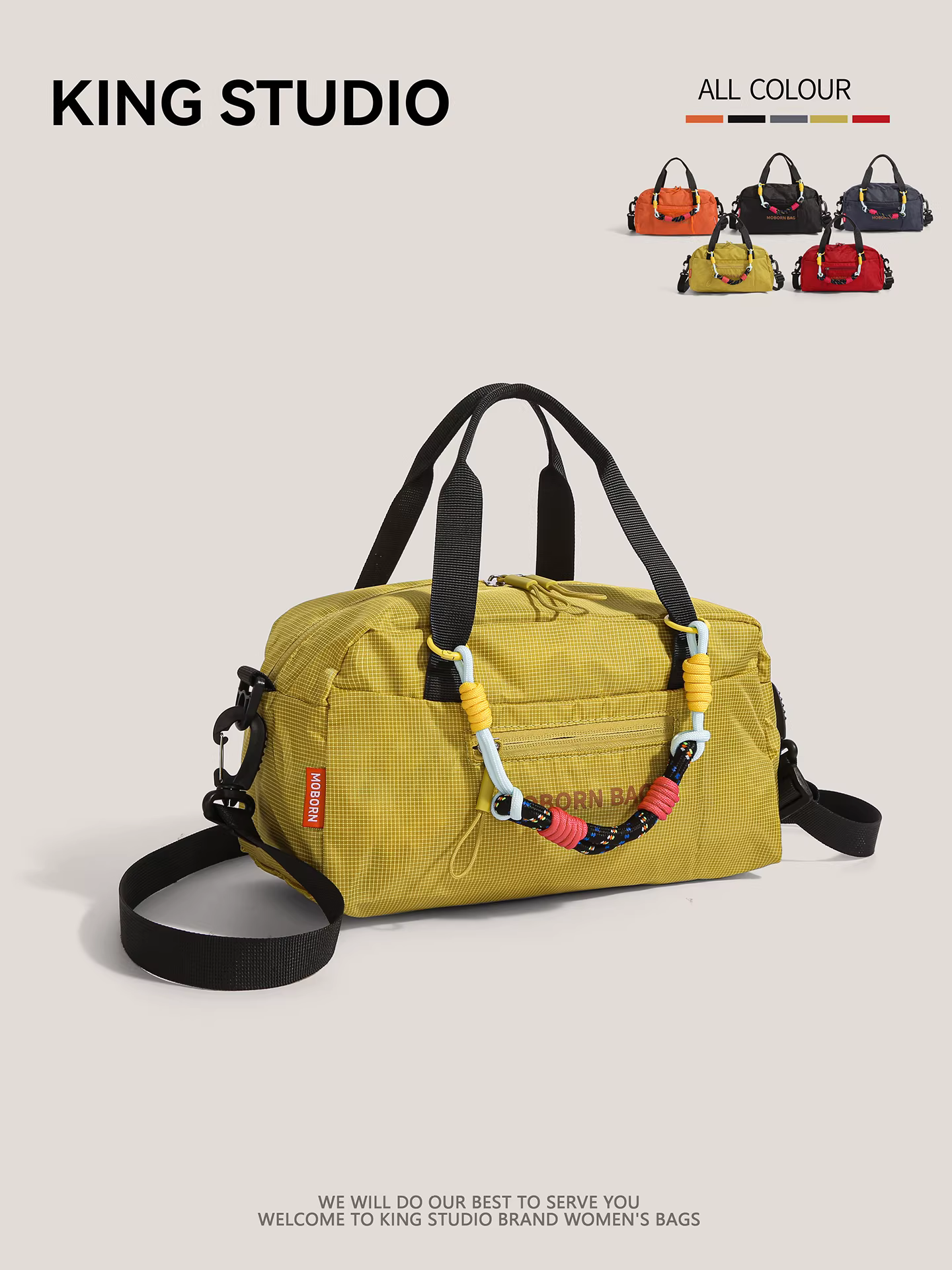 Túi xách đeo vai nữ chống nước, nhẹ, dung tích lớn, mẫu mới 2025, dùng cho thể thao, tập luyện ngoài trời, chất liệu vải nylon, kiểu đeo chéo