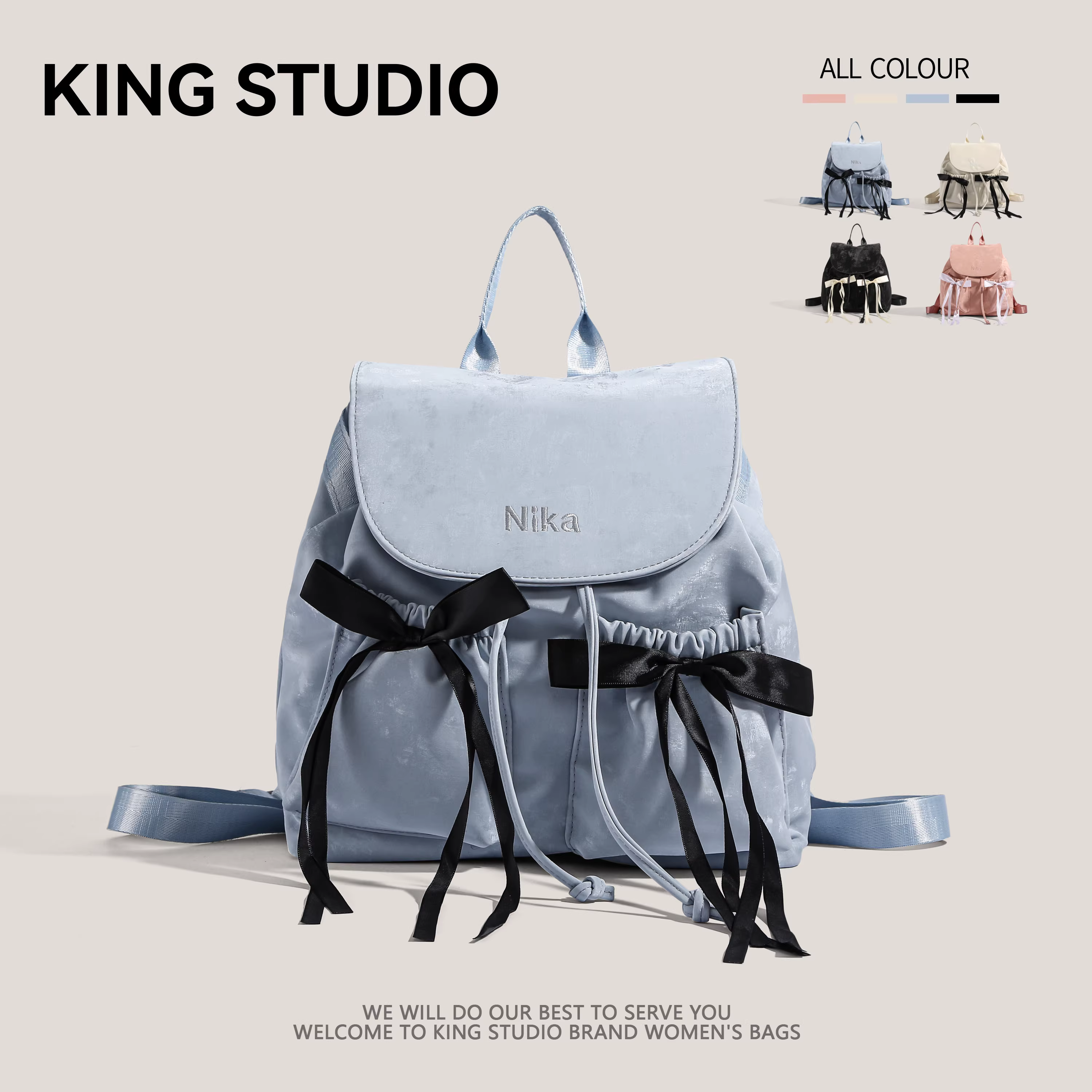 Ba lô vải dù nylon dành cho nữ, mẫu mới 2025, phong cách Hàn Quốc, thiết kế độc đáo, dung tích lớn, dùng đi làm, đi du lịch