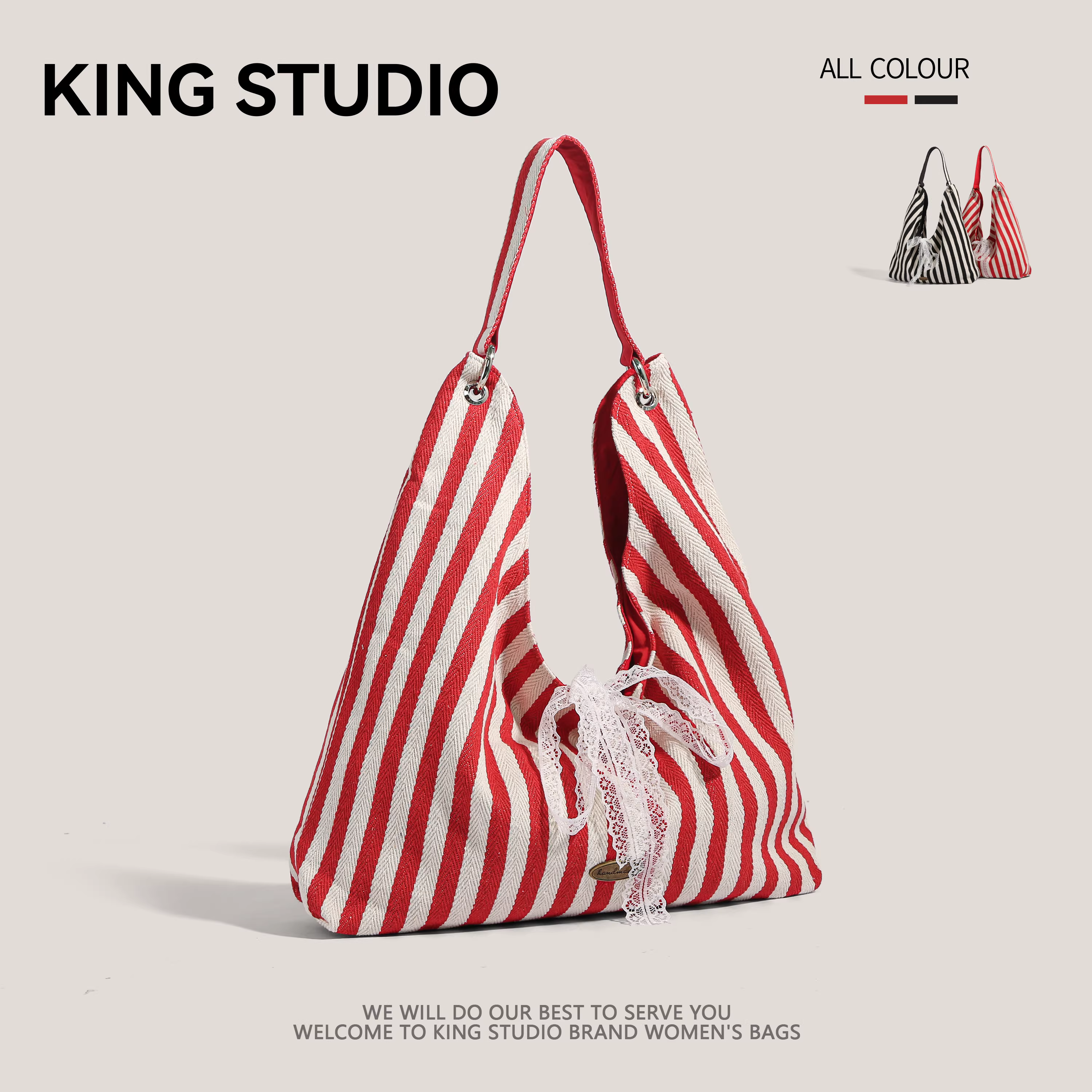 Túi vải bố sọc kẻ dành cho nữ 2025 mẫu mới thời thượng mùa hè phong cách Hàn Quốc túi tote độc đáo dành cho học sinh, sinh viên, dung tích lớn