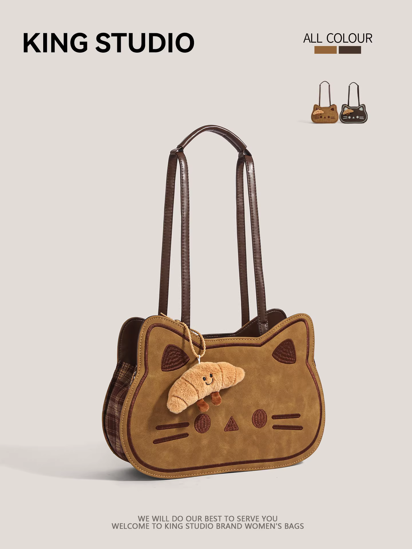 Ba lô mèo con dễ thương dành cho nữ 2025, thiết kế hoạt hình retro độc đáo, túi xách đa năng, túi đeo vai