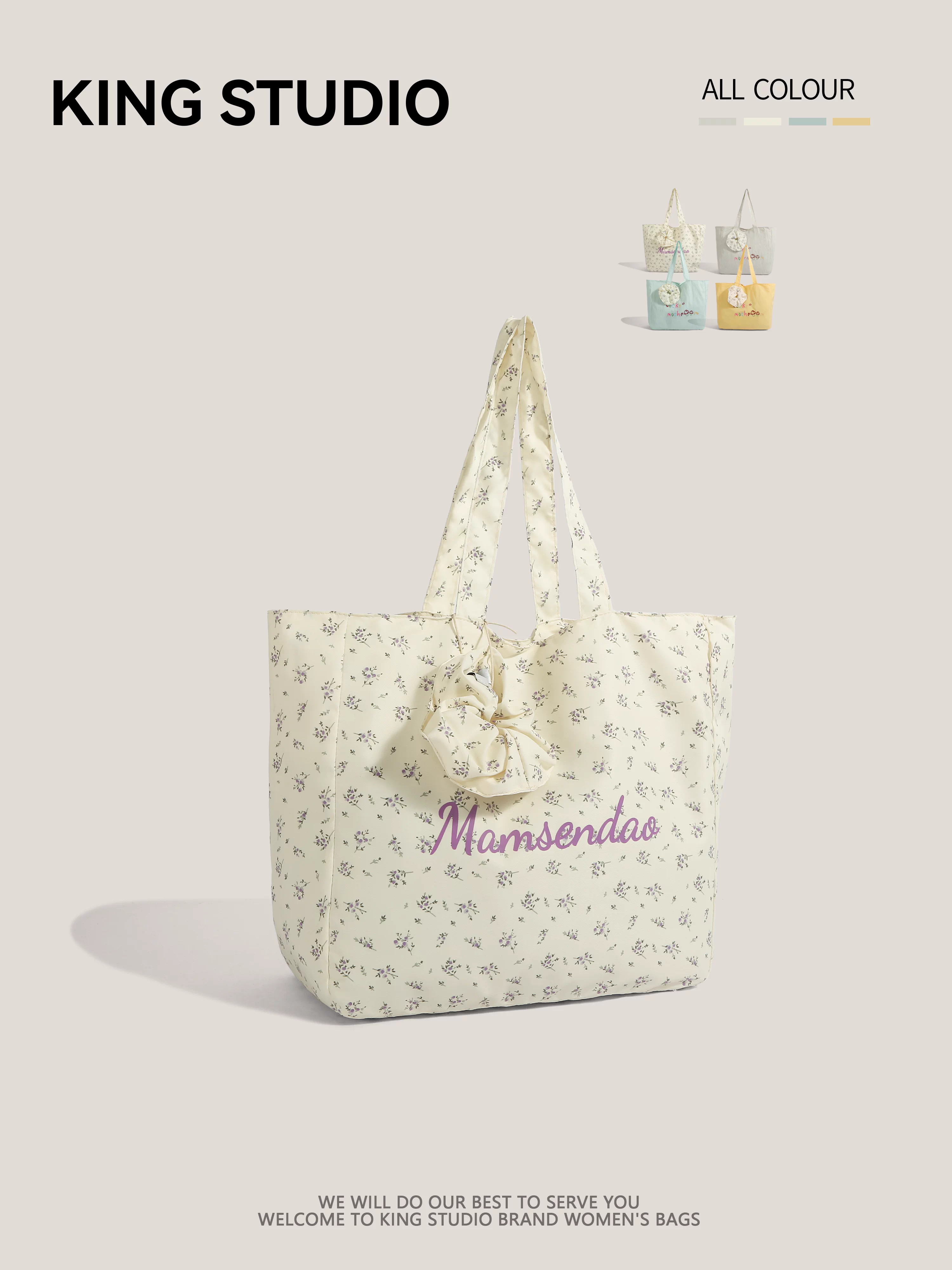 Túi vải bố hoa văn thời trang mới năm 2025, dung tích lớn, đeo vai, dùng đi chợ, đi học, đi làm