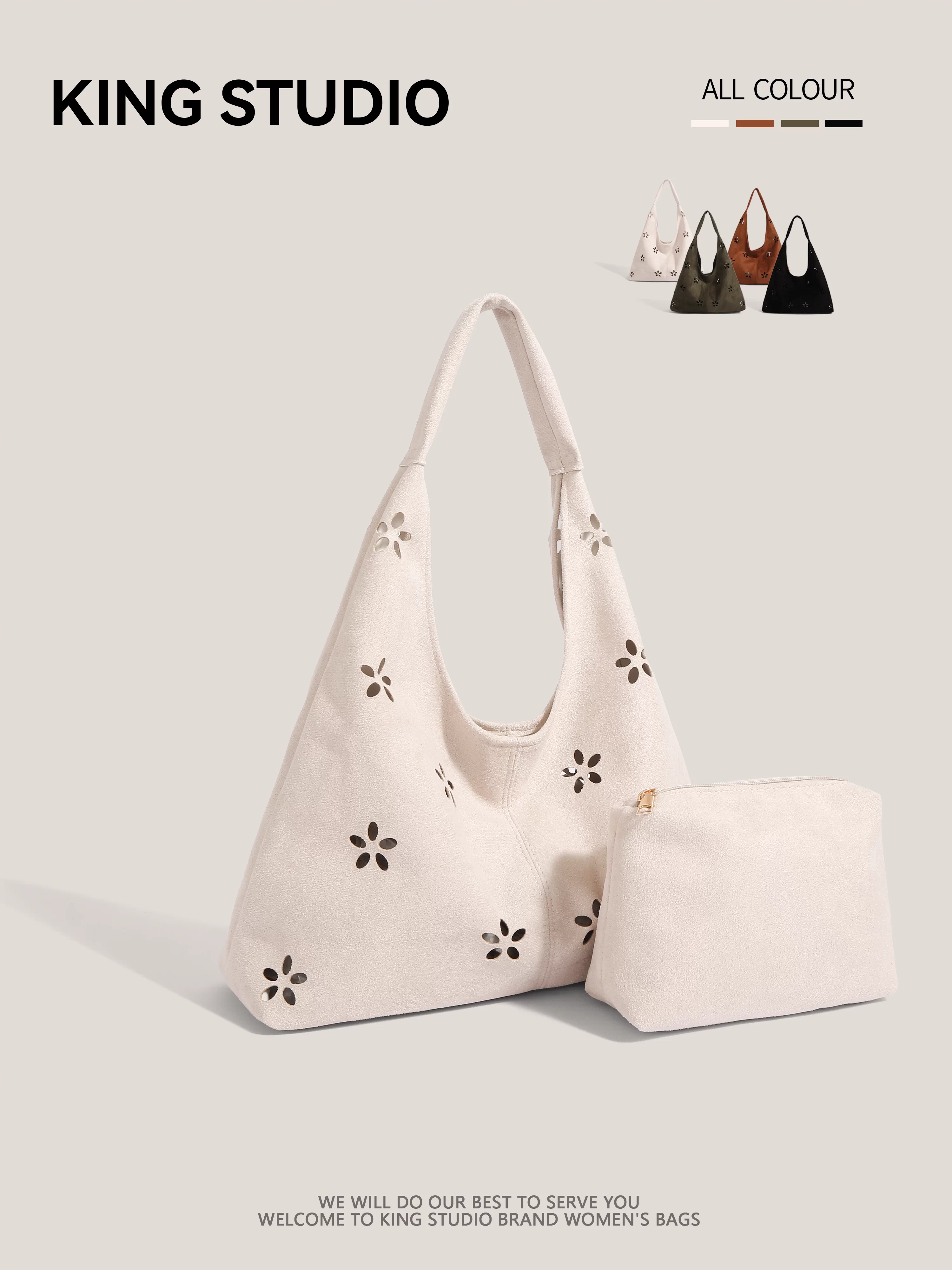 Túi đeo nách thiết kế độc đáo dành cho nữ 2025, mẫu mới thu đông, kiểu retro, túi đeo vai rỗng, đa năng, túi tote đi làm