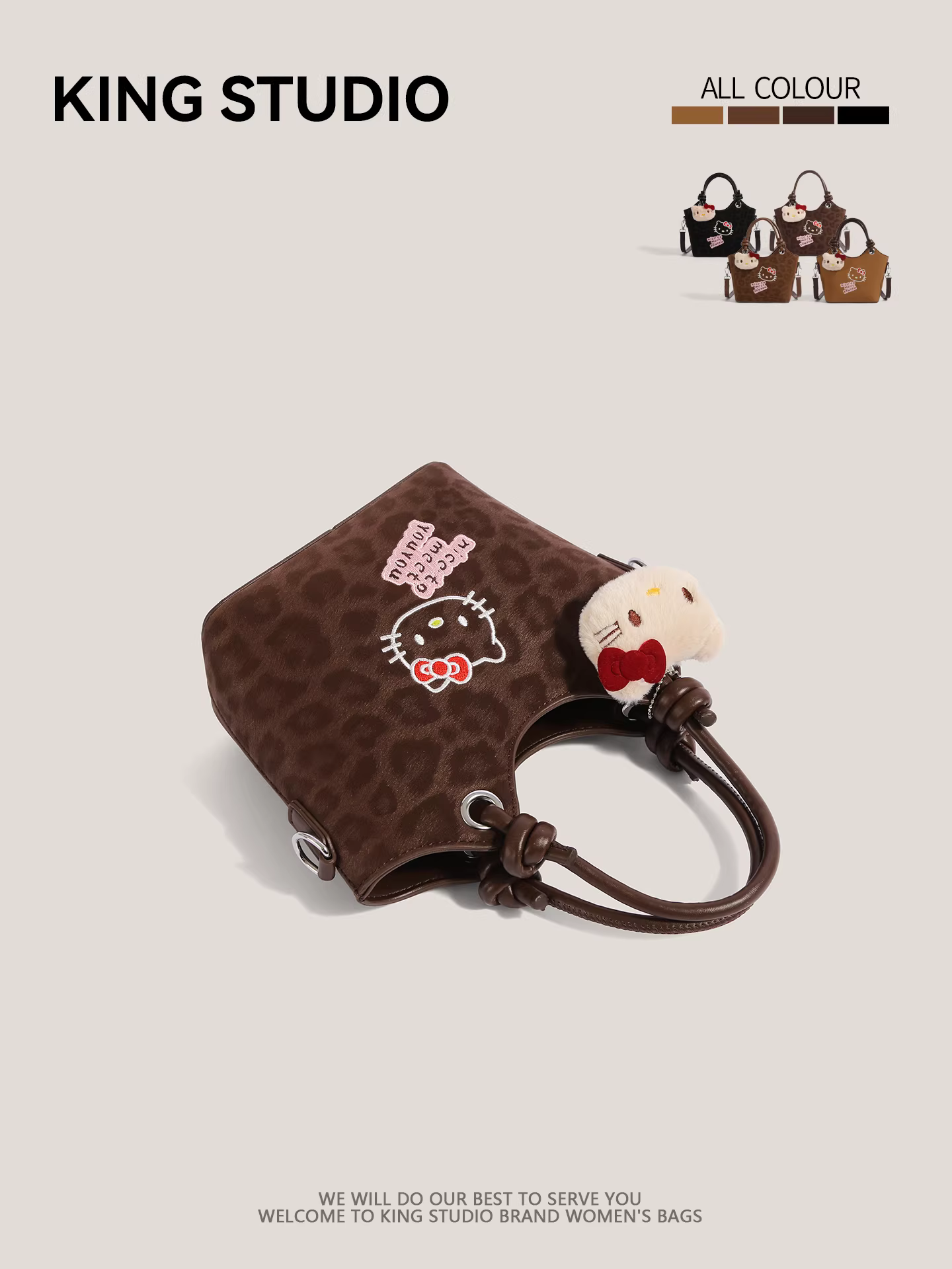 Túi Hello Kitty dễ thương dành cho nữ, mẫu mới 2025, túi đeo vai/chéo đa năng hình hoạt hình Hello Kitty thời thượng