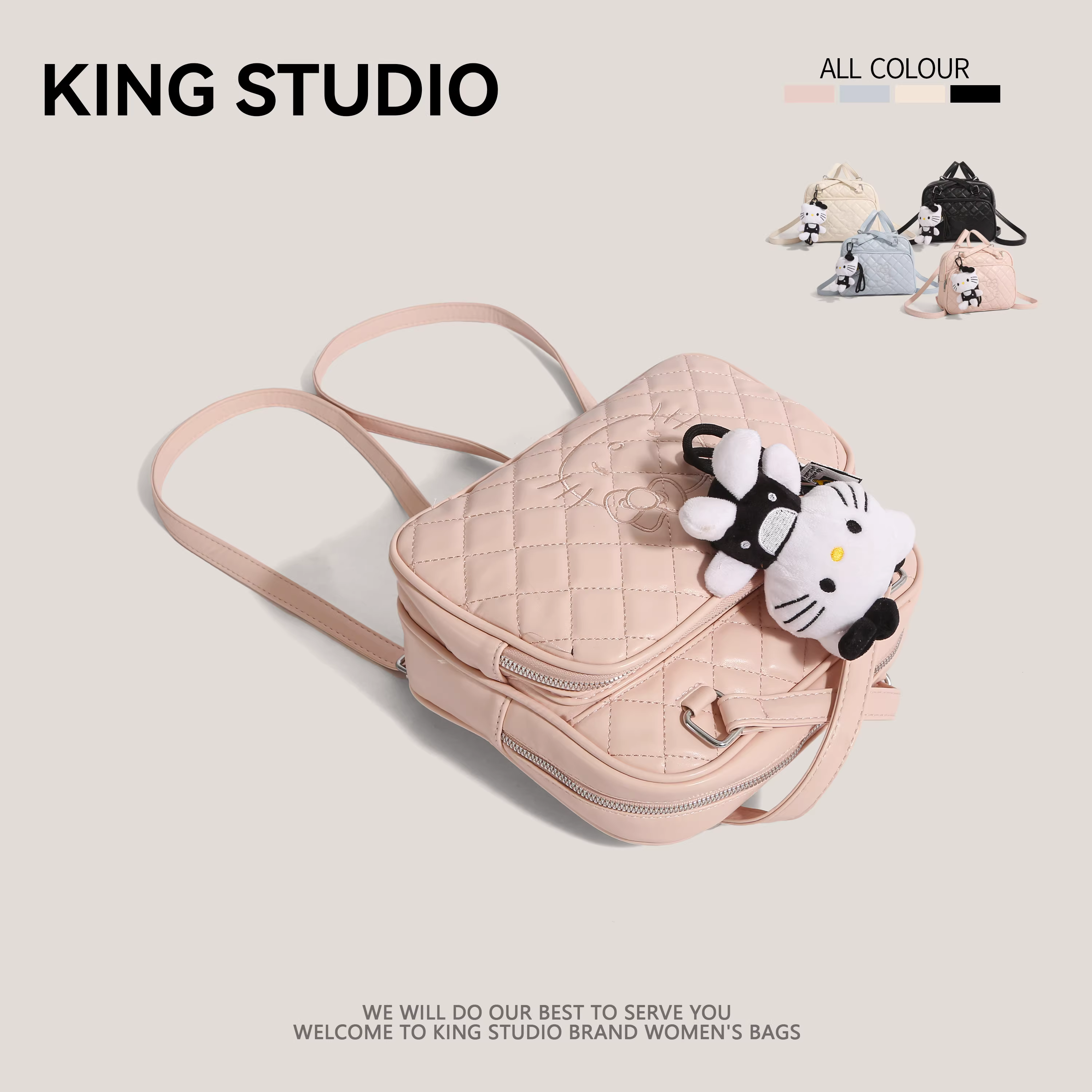 Ba lô Hello Kitty dành cho nữ 2025 mẫu mới dễ thương, đa năng, túi đeo vai nhỏ gọn, túi xách đi làm