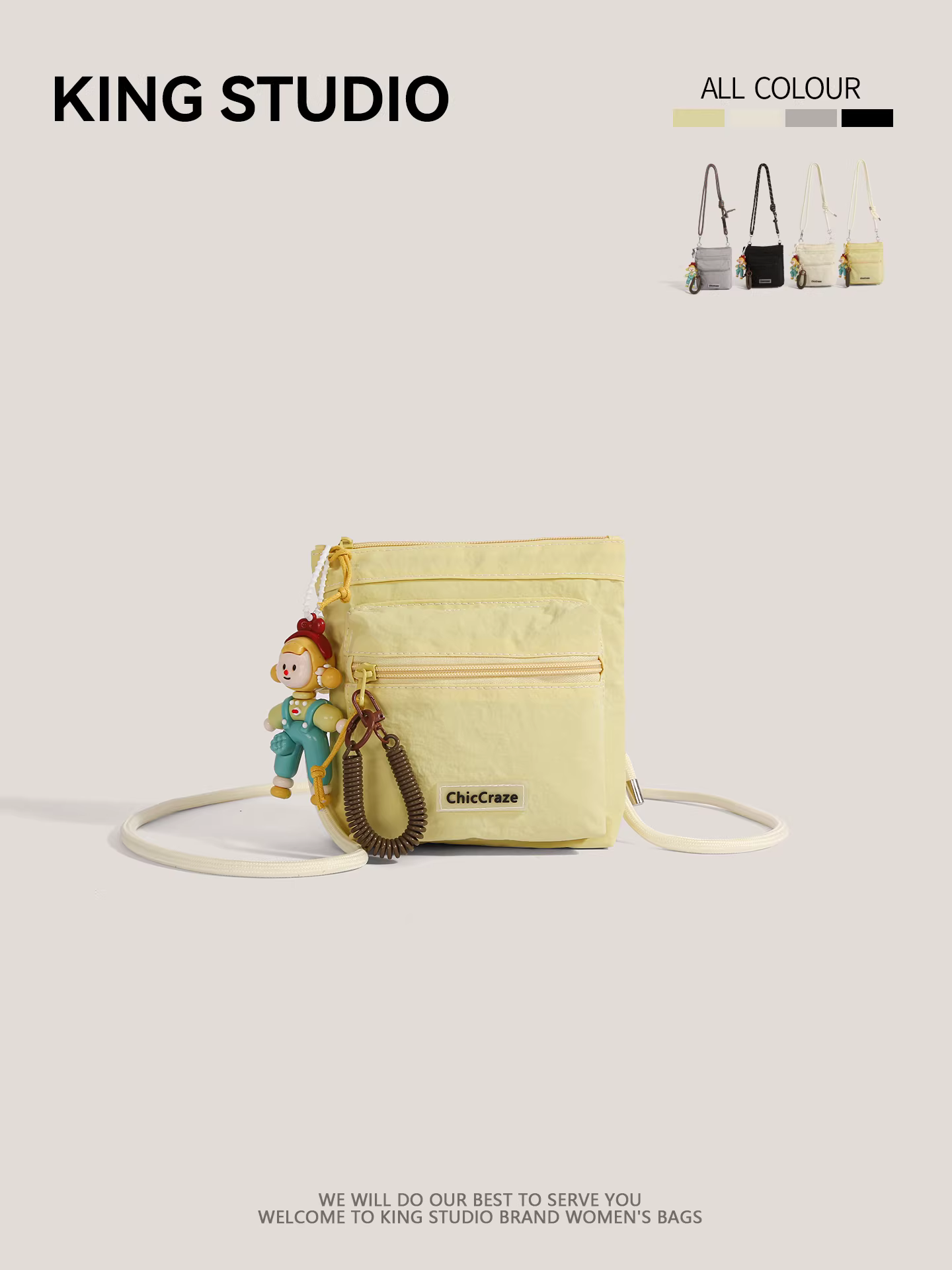 Túi đeo chéo nhỏ bằng nylon siêu hot mùa hè dành cho nữ 2025, kiểu dáng mới, nhẹ, đa năng, đựng điện thoại mini